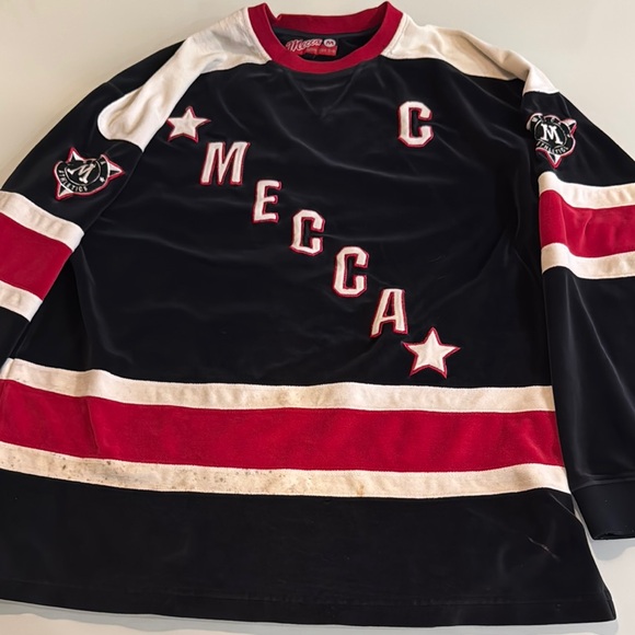 mecca Other - Mecca Velour Hockey Sweatshirt Jersey - size M